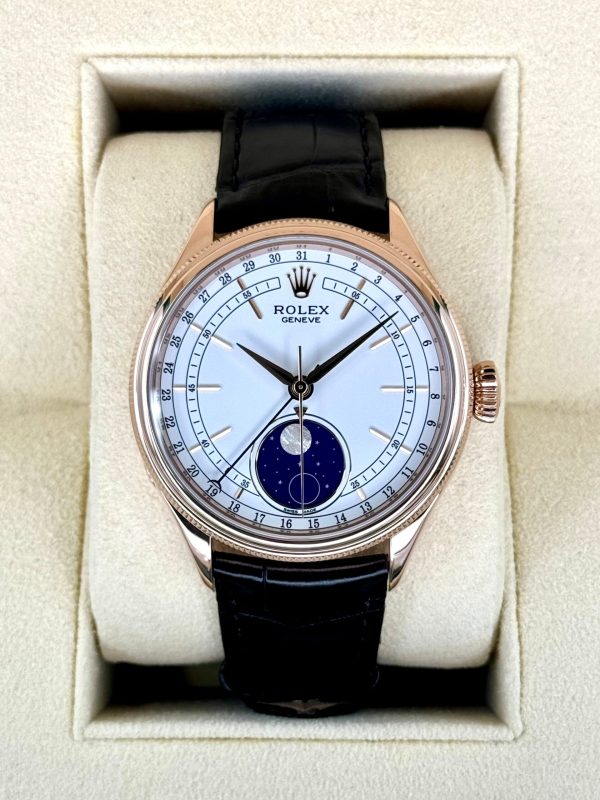 2018 Rolex Cellini Moonphase 39mm 50535 Rose Gold White Dial (No. 3 of 3) for sale