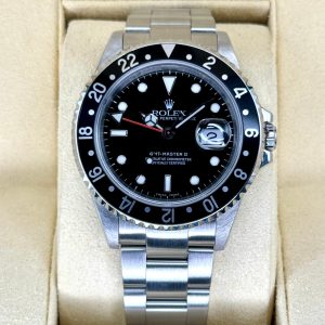 2003 Rolex GMT-Master II 40mm 16710LN Stainless Steel Black Dial for sale