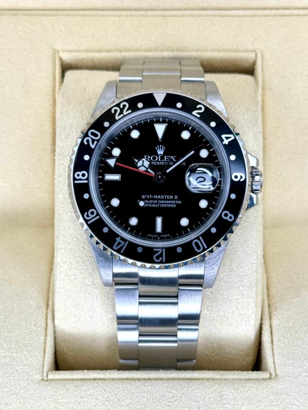 2003 Rolex GMT-Master II 40mm 16710LN Stainless Steel Black Dial for sale