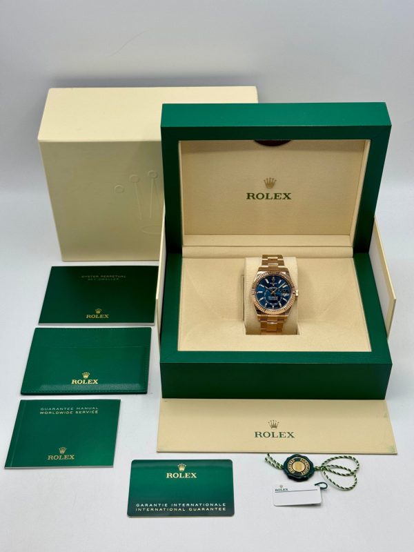 2023 Rolex Sky-Dweller 42mm 336935 Rose Gold Blue Dial for sale