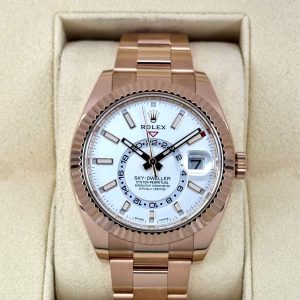 2023 Rolex Sky-Dweller 42mm 326935 Rose Gold White Dial for sale