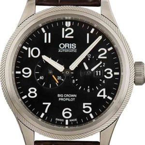 Oris Big Crown Pro Pilot World Timer Steel on Leather for sale