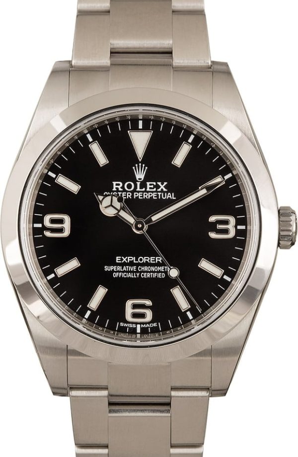 Mens Rolex Explorer 214270 Black Dial for sale