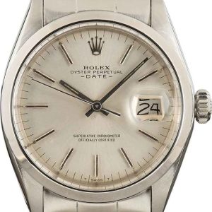 Used Rolex Date 1500 Silver Dial for sale