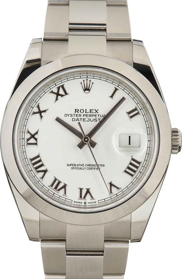 Mens Rolex Datejust 41 Ref 126300 White Dial for sale