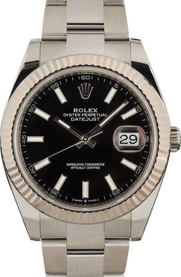 Pre-Owned Rolex Datejust 41 Ref 126334 Black Dial for sale