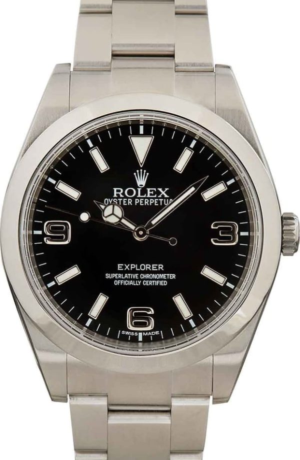 Rolex Explorer 214270 Black Mark I Dial for sale