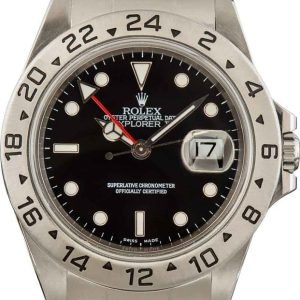 Pre-Owned Men’s Rolex Explorer II Ref 16570 Black Dial for sale