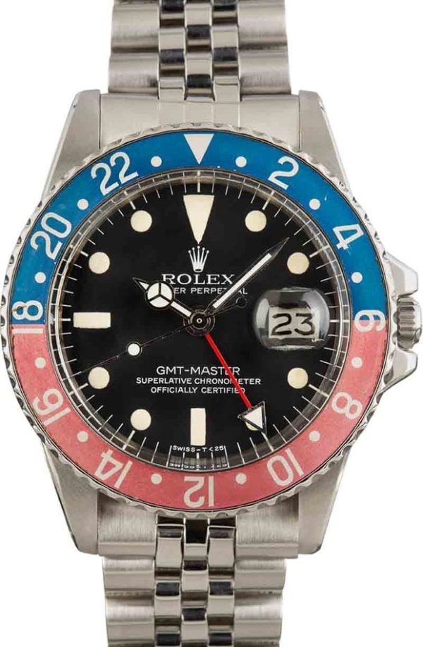 Vintage Rolex GMT Master 1675 Black Dial for sale