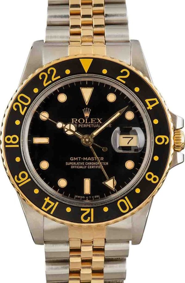Pre-Owned Rolex GMT-Master 16753 Black Dial for sale