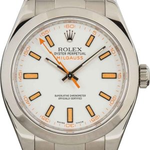 Rolex Milgauss 116400 White and Orange Dial for sale
