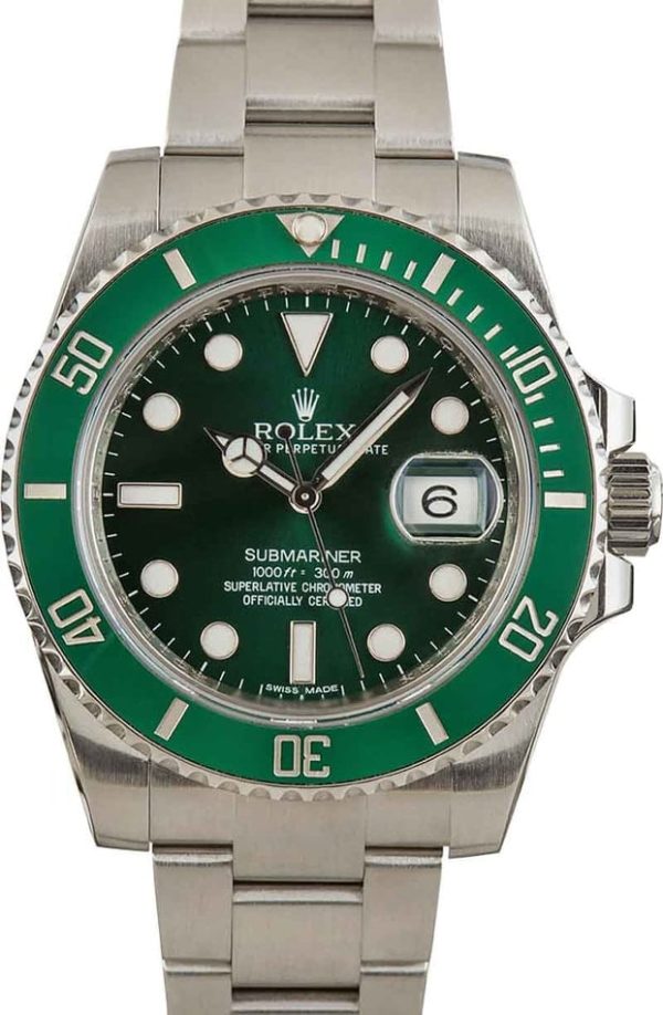 Pre-Owned Rolex Submariner 116610LV Green Hulk for sale