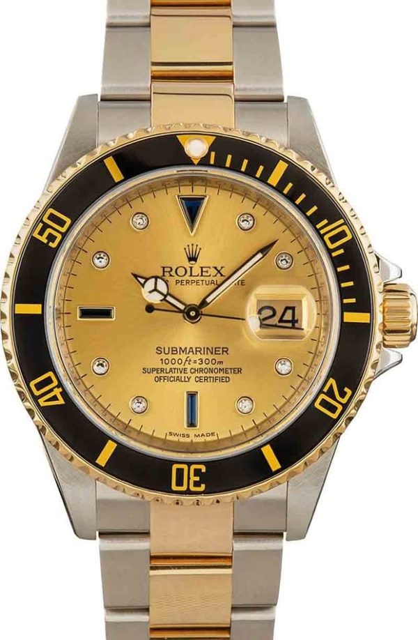 Rolex Submariner 16613T Serti Dial for sale