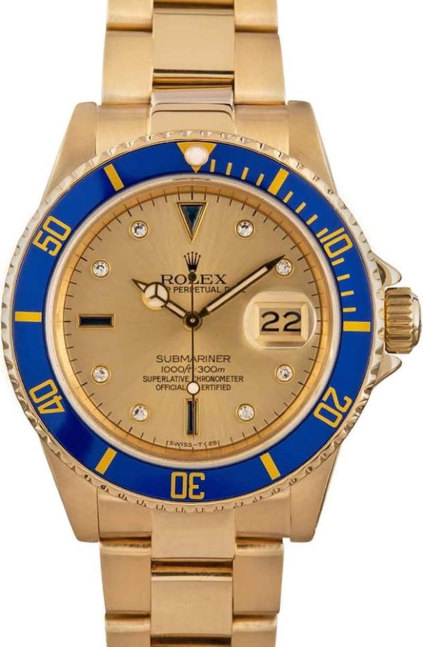 Rolex Submariner 16808 18K Yellow Gold for sale