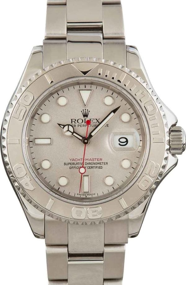 Pre-Owned Rolex Yacht-Master 16622 Platinum Dial for sale