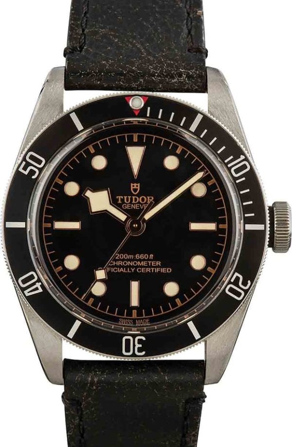 Tudor Heritage Black Bay 79230N Leather Strap for sale