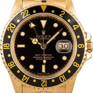 Rolex GMT-Master 16758 Yellow Gold for sale