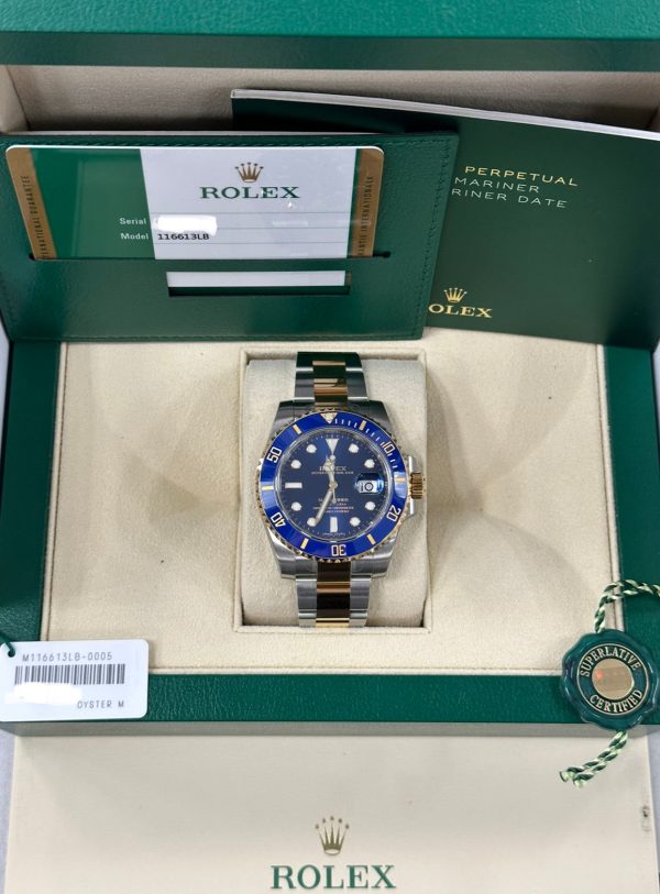 2019 Rolex Submariner “Bluesy” 40mm 116613LB Two-Tone Blue Dial (Unworn) for sale