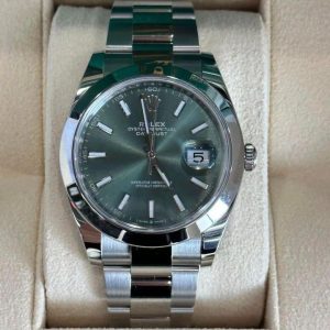 2023 Rolex Datejust 41mm 126300 Oyster Green Dial (Unworn) (No. 1 of 5) for sale