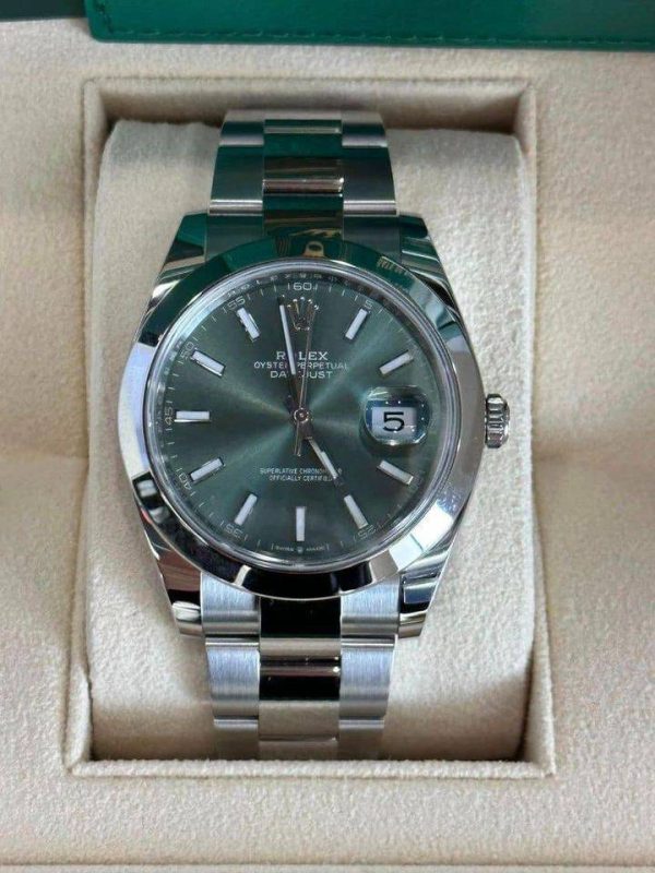 2023 Rolex Datejust 41mm 126300 Oyster Green Dial (Unworn) (No. 3 of 5) for sale