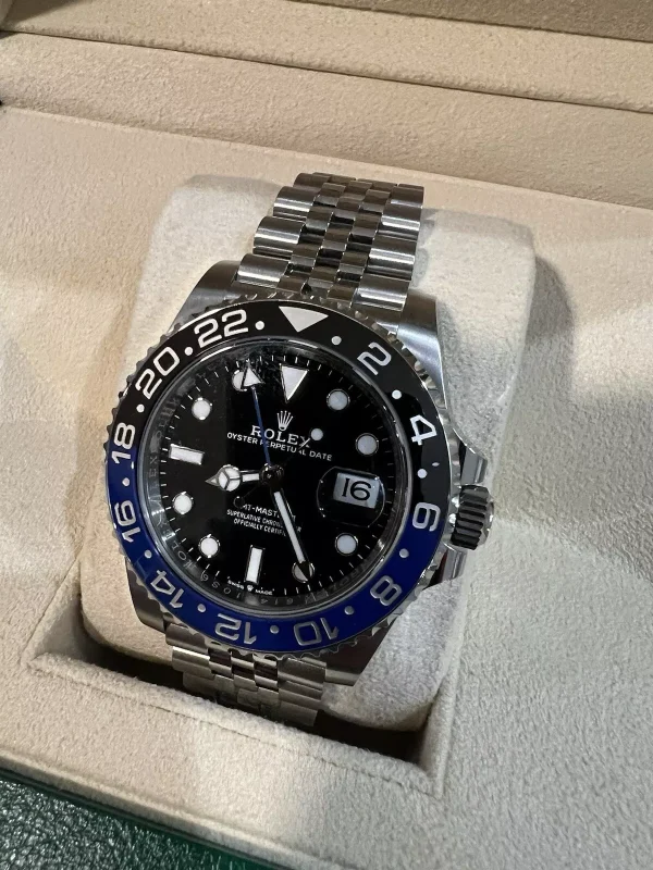 Rolex GMT-Master II 126710BLNR Silver Jubilee Bracelet with Blue and Black Bezel for sale