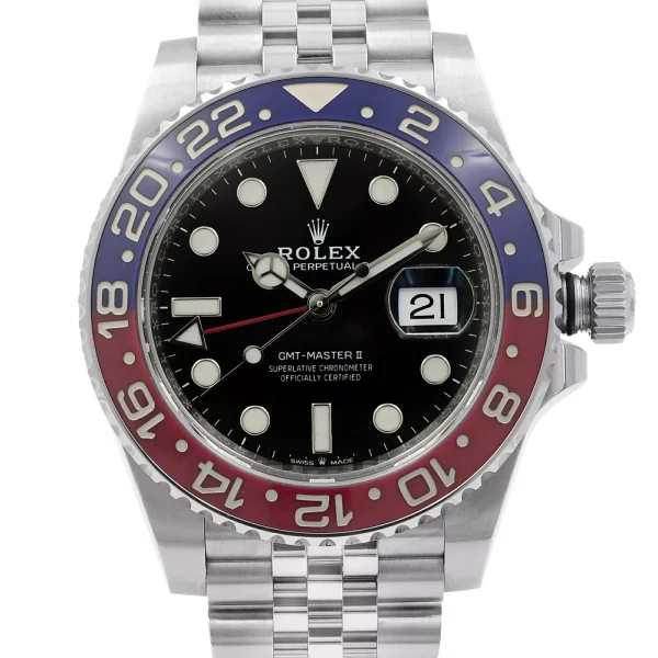 Rolex GMT-Master II 126710BLRO Silver Jubilee Bracelet with Red and Blue Bezel for sale