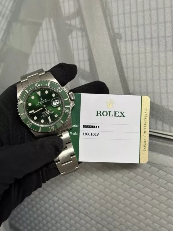 FS: 116610LV Hulk Pre Owned FULL Link 2018 Watch and Card Plus for sale