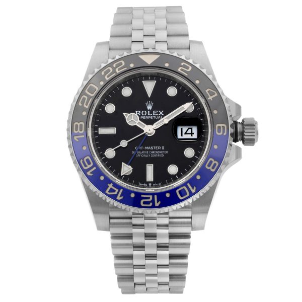 Rolex GMT-Master II 126710BLNR Silver Jubilee Bracelet with Blue and Black Bezel for sale