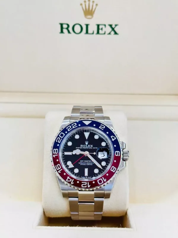 Rolex GMT-Master II 126710BLRO Pepsi Oyster Ceramic Bezel Watch Box Papers for sale
