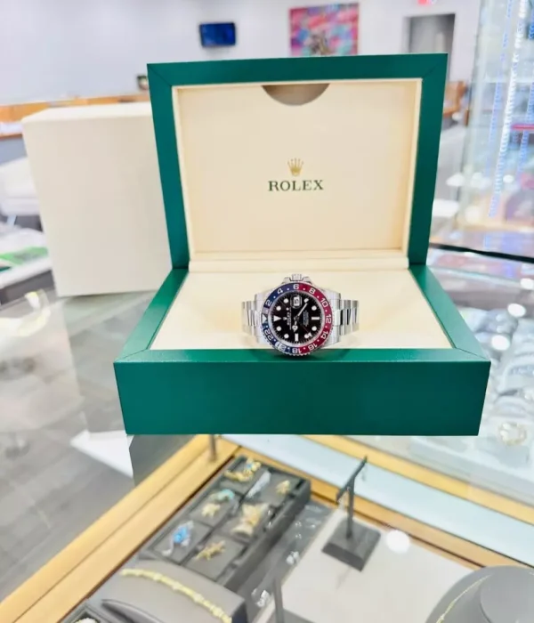 Rolex GMT-Master II 126710BLRO Pepsi Oyster Ceramic Bezel Watch Box Papers for sale