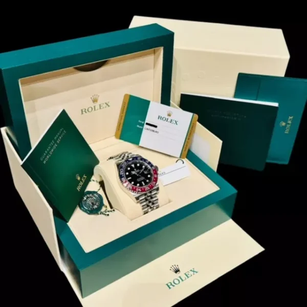 Rolex GMT Master II Pepsi 126710BLRO 40mm Blue & Red Bezel Jubilee Box & Papers for sale