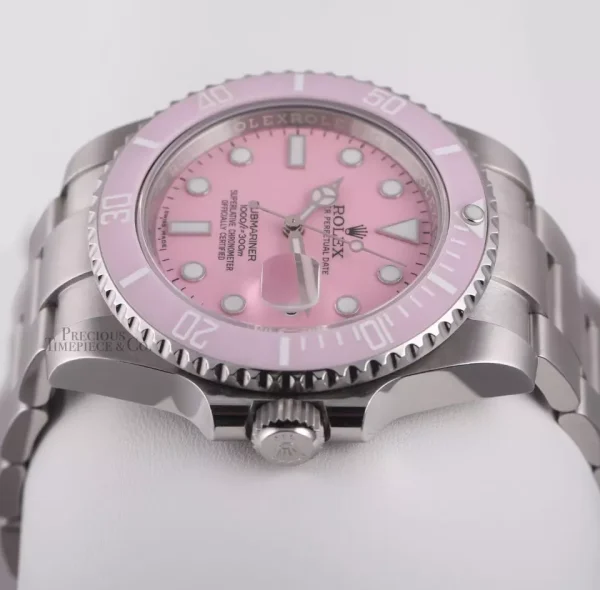 Rolex Submariner 116610 Date Steel 40mm-Custom Pink Ceramic Bezel & Pink Dial for sale