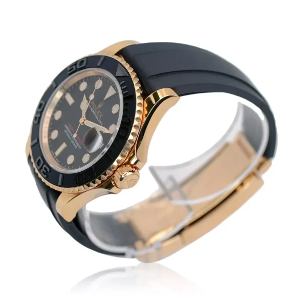 2023 NEW ROLEX YACHT-MASTER 126655 18K ROSE GOLD BLACK DIAL OYSTER FLEX for sale