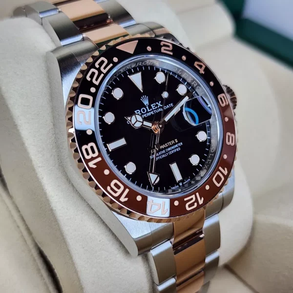 2023 ROLEX GMT MASTER II 126711CHNR 40MM STEEL ROSE GOLD ROOTBEER CERAMIC B/P for sale