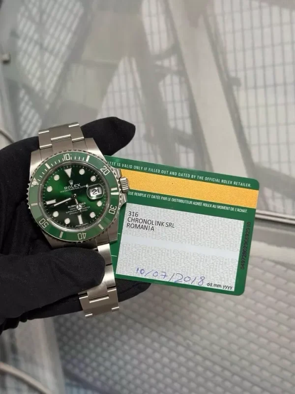 FS: 116610LV Hulk Pre Owned FULL Link 2018 Watch and Card Plus for sale