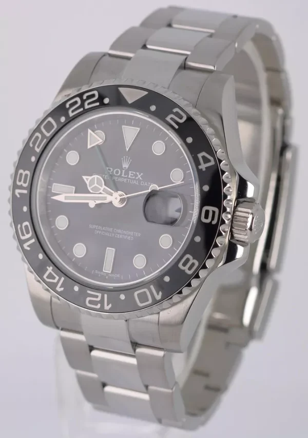 Rolex GMT-Master II Stainless Steel Black 40mm Ceramic BLUE LUME 116710 Watch for sale