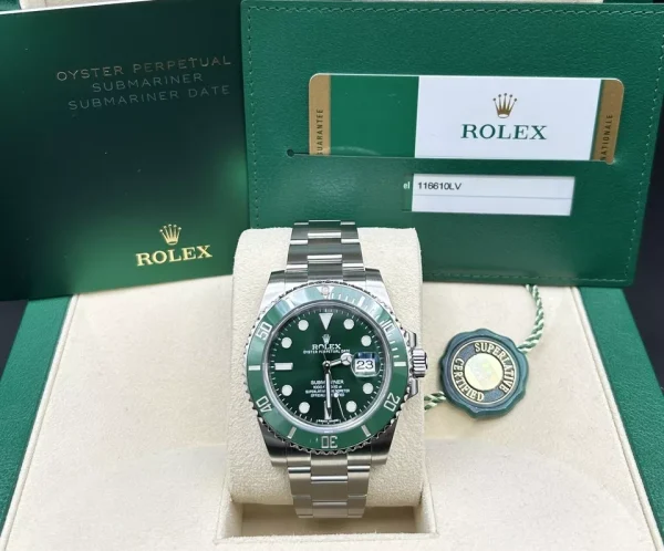 2019 Rolex Submariner Date HULK 116610LV Complete Set for sale
