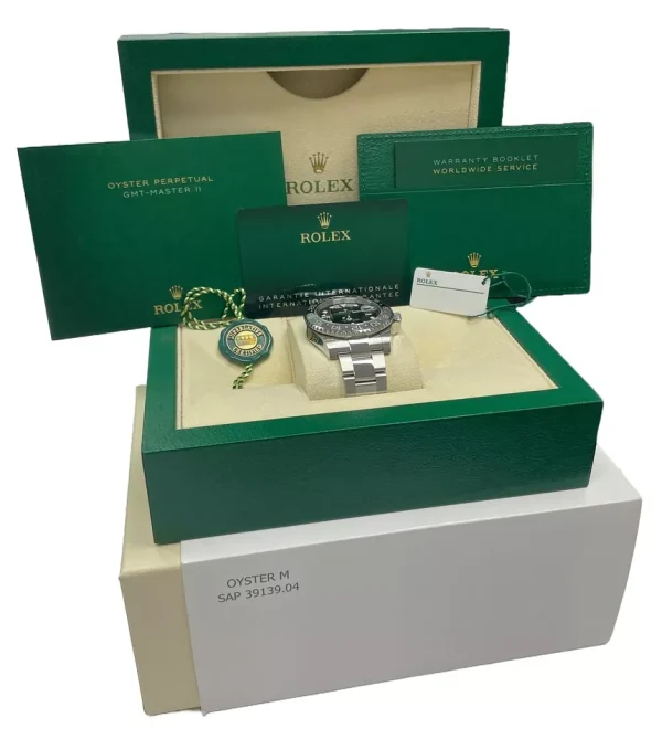 JULY 2024 PAPERS Rolex GMT-Master II BRUCE WAYNE Ceramic 126710 GRNR BOX (Unworn) for sale