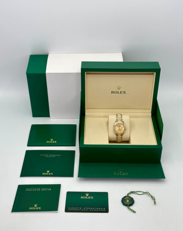 2025 Rolex Lady Datejust 28mm 279173 Jubilee Champagne Diamond Dial (Unworn) (No. 2 of 2) for sale